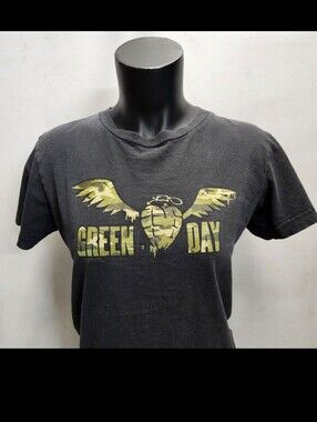 Green Day grenade logo punk graphic tee shirt Cinder Block youth XL adult small
